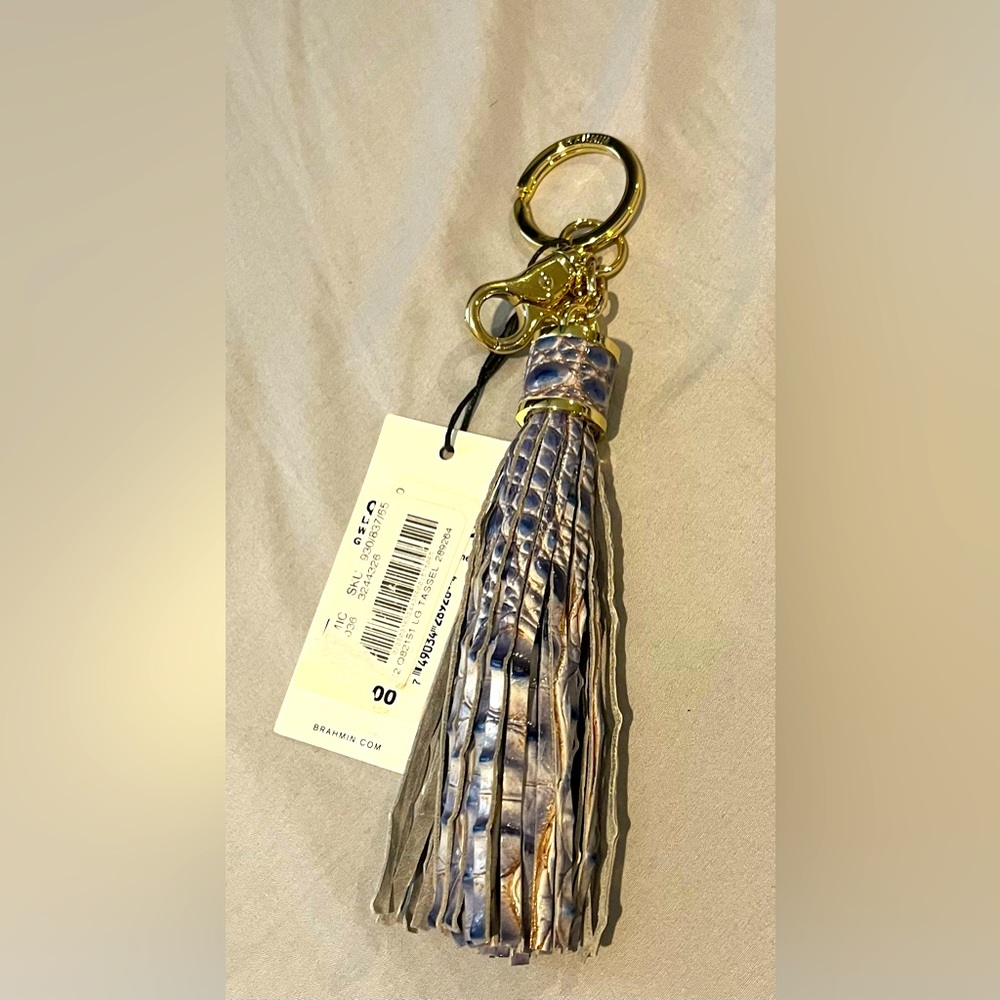 NWT Washed Indigo Large Tassel